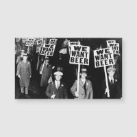 Protestaktion für Bier in den Vintagen 1950er Jahr
