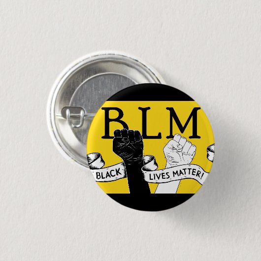 Protestaktion für Gelb und Schwarz-Brome-Button Button (Vorne & Hinten)