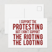 Proteste sind keine gemeinen Auseinandersetzungen  Postkarte (Vorne/Hinten)