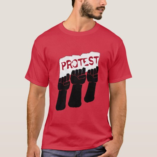 PROTESTEN, Text bearbeiten, um T - Shirt zu entwer (Vorderseite)