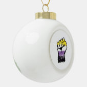 Protestfäule Keramik Kugel-Ornament (Links)
