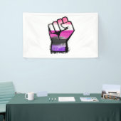 Protestfäuste Banner (Messeveranstaltung)