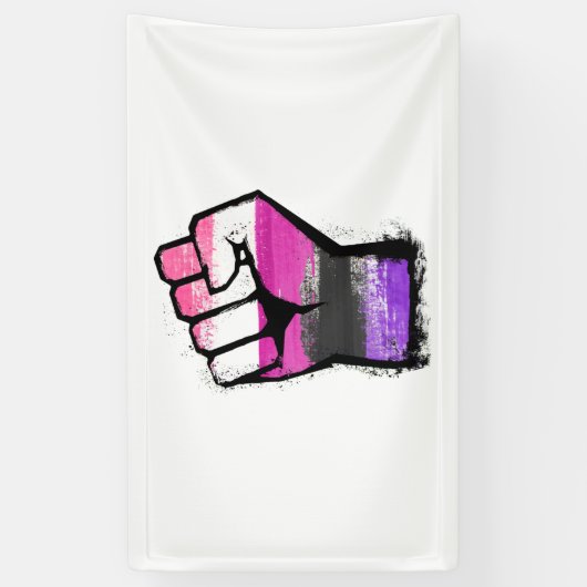 Protestfäuste Banner (Vertikal)