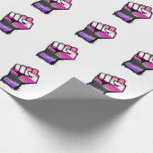 Protestfäuste Geschenkpapier (Ecke)