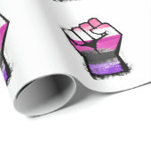 Protestfäuste Geschenkpapier (Rolleneckpunkt)