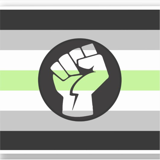 Protestflagge Aufkleber (Vorderseite)