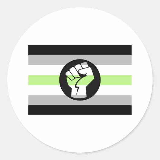 Protestflagge Runder Aufkleber (Vorderseite)