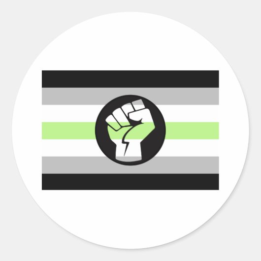 Protestflagge Runder Aufkleber (Vorderseite)