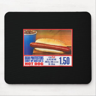 Protestierende halten den Mund und essen einen Hot Mousepad