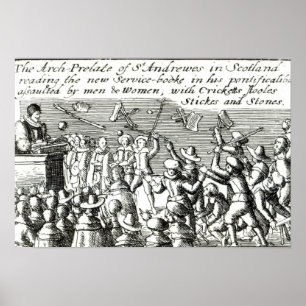 Protestierender in Edinburgh, 1637 Poster