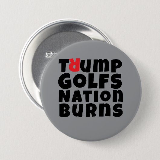 Protestmotto gegen Trump Button (Vorne & Hinten)