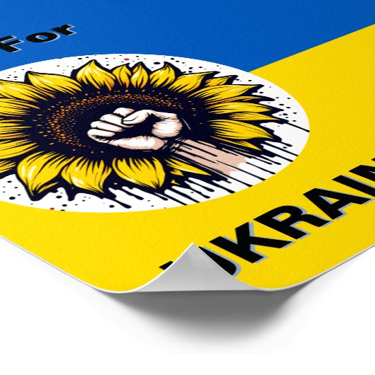Protestposter-Unterstützung Ukraine Download Poster (Ecke)