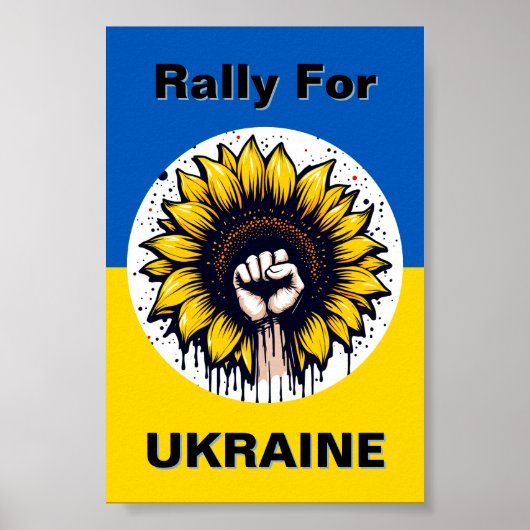 Protestposter-Unterstützung Ukraine Download Poster (Vorne)