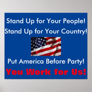 Protestschild im Rathaus Poster