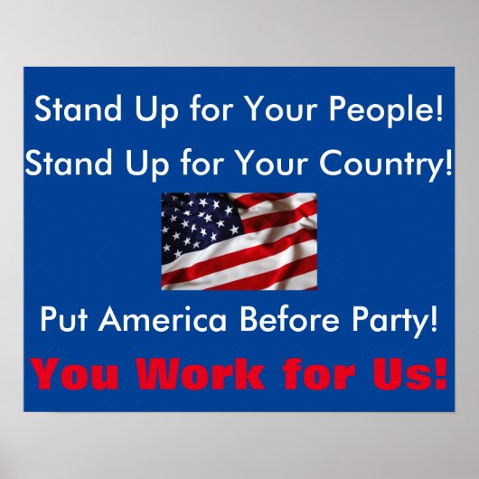 Protestschild im Rathaus Poster (Vorne)