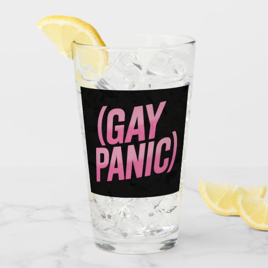 Proteststolz auf Gay Panic LGBTQ Glas (Vorderseite Ice)