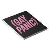 Proteststolz auf Gay Panic LGBTQ Notizblock (angewinkelt)