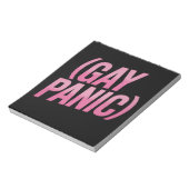 Proteststolz auf Gay Panic LGBTQ Notizblock (Rotiert)