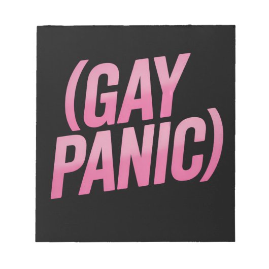Proteststolz auf Gay Panic LGBTQ Notizblock (Vorderseite)