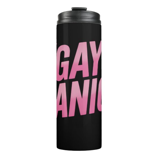 Proteststolz auf Gay Panic LGBTQ Thermosbecher (Vorderseite)
