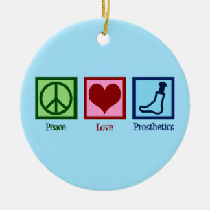 Prothetist Peace Liebe Prosthetics Keramik Ornament