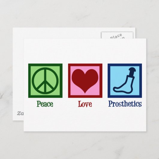 Prothetist Peace Liebe Prosthetics Postkarte (Vorne/Hinten)