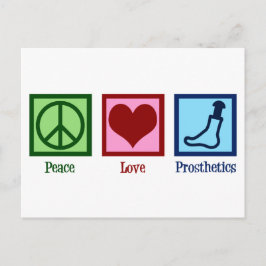 Prothetist Peace Liebe Prosthetics Postkarte