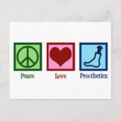 Prothetist Peace Liebe Prosthetics Postkarte (Vorderseite)