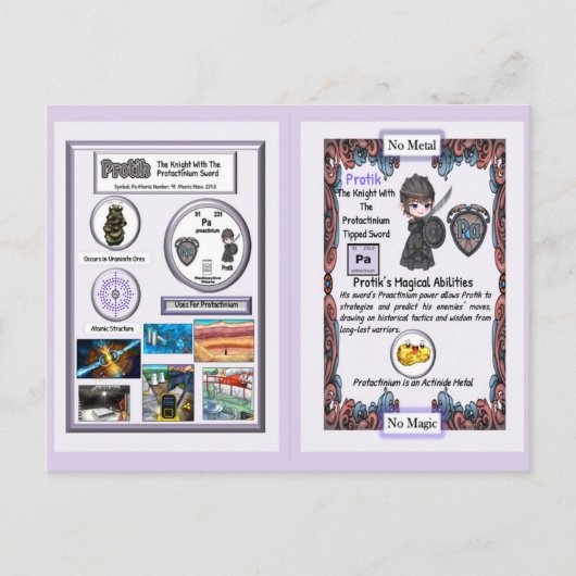 Protik - Ritter Proactinium-Schwert Postkarte (Vorderseite)