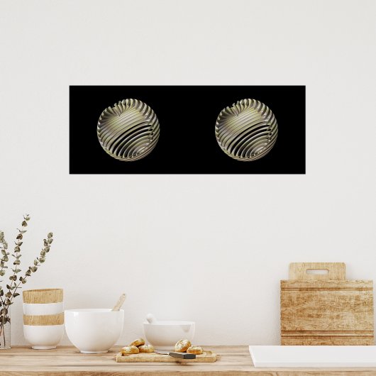 Protoballs Stereogramm Poster (Küche)