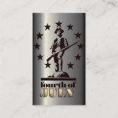 Protokoll, 4. Juli 1776 Visitenkarte (Rückseite)