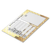 Protokolldatei für die tägliche Aufgabenaufzeichnu Notizblock (angewinkelt)