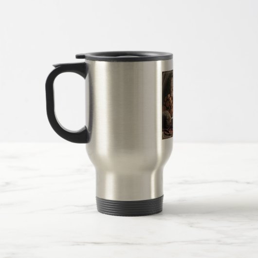Protokolle & Faulenzer-Morgen-Camp-Tasse – Rustika Reisebecher (Links)