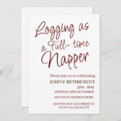 Protokollieren als Vollzeit-Napper Custom Fun Reti Einladung (Vorne/Hinten)