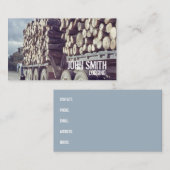 Protokollieren der Vintagen LKW-Hobelwaldmühle Visitenkarte (Vorne/Hinten)