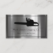 Protokollieren des Baumstamm-Schnitts Visitenkarte (Vorderseite)