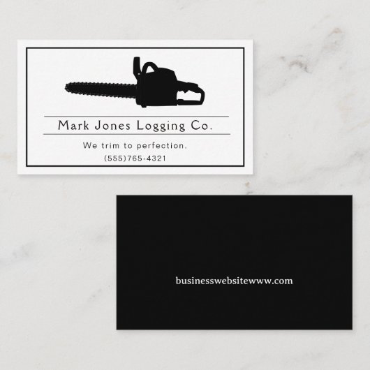 Protokollieren des Baumstamm-Schnitts Visitenkarte (Vorne/Hinten)