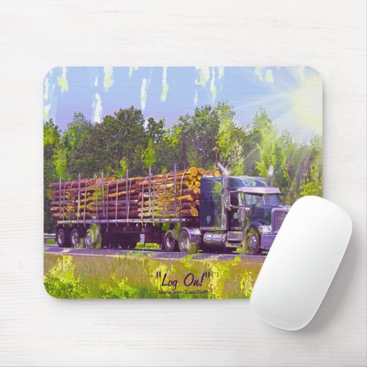 Protokollieren Sie Lkw Highway Driving Art Mousepa Mousepad (Mit Mouse)