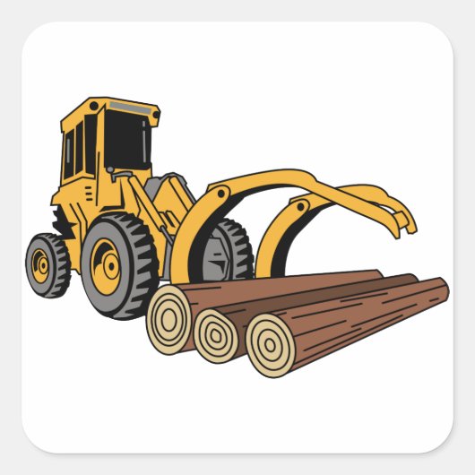 Protokollierlader Quadratischer Aufkleber (Vorderseite)