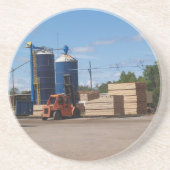 Protokollierreihen - Holzstapel - Untersetzer (Vorne)