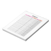 Protokollplaner lesen Notepad Notizblock (Rotiert)