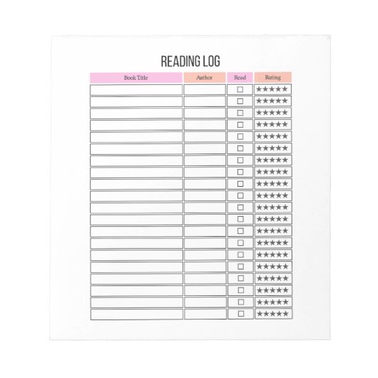 Protokollplaner lesen Notepad Notizblock (Vorderseite)