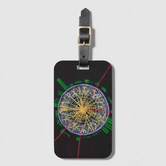 Proton Collisions am LHC Gepäckanhänger (Vorderseite Vertikal)