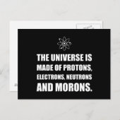 Proton-Elektron-Neutron-Idioten Postkarte (Vorne/Hinten)