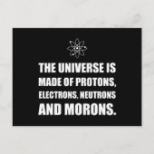 Proton-Elektron-Neutron-Idioten Postkarte (Vorderseite)