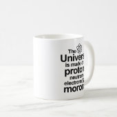 Proton-Neutron-Elektron-Idioten Kaffeetasse (VorderseiteRechts)