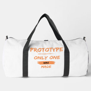 Prototyp, nur einer wurde hergestellt duffle bag