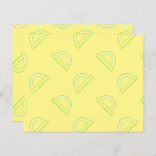 Protractor Math Pattern Post-it Notes (Vorne/Hinten)