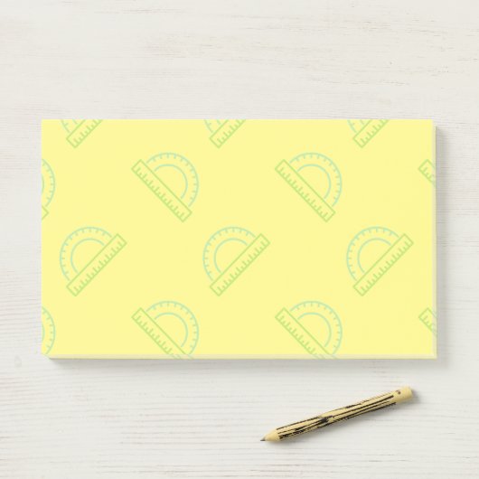 Protractor Math Pattern Post-it Notes Klebezettel (Auf Schreibtisch)