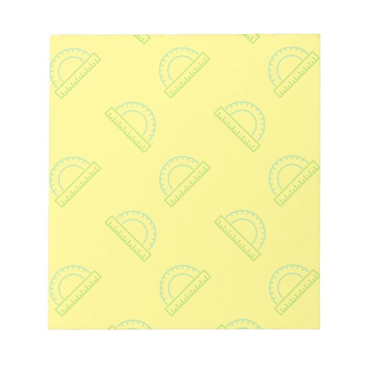 Protractor Math Pattern Post-it Notes Notizblock (Vorderseite)